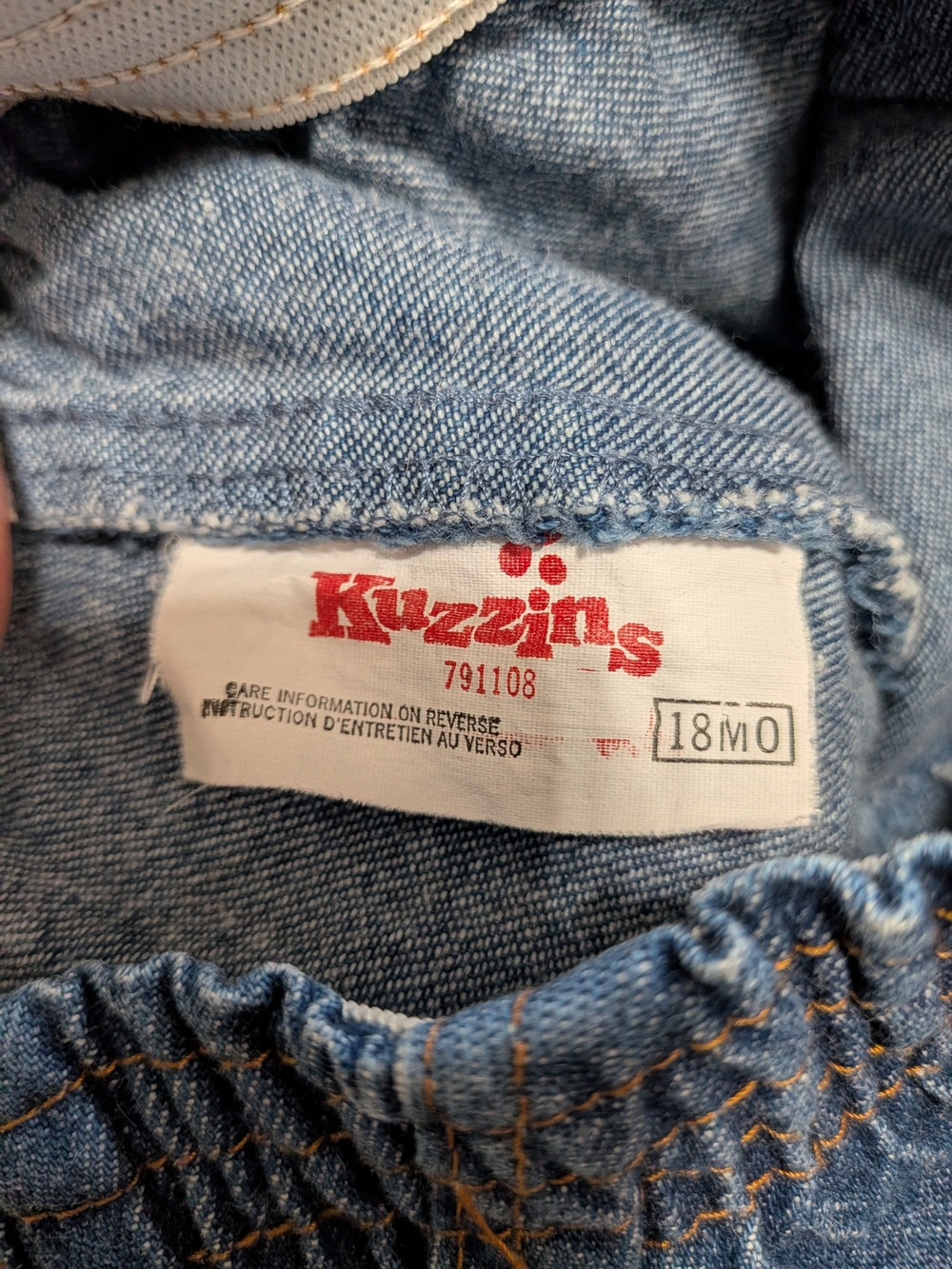 Kuzzins Light Wash Denim Baby Overalls - Blue